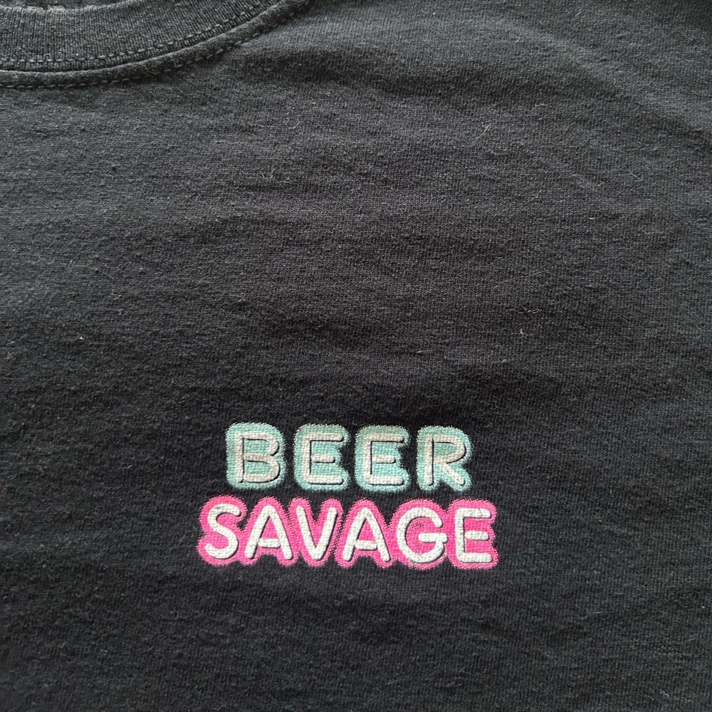 Beer Savage T-Shirt S-M Men’s - Picture 3 of 5